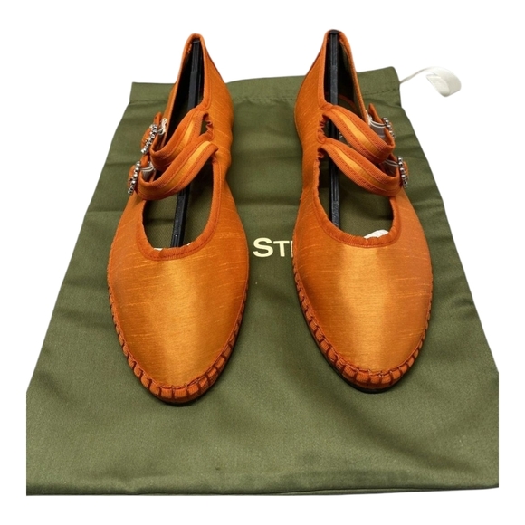 Sveti Stefan Women's Double Lace Beach Flat in Orange Size US 10  EU 41 NIB - Picture 1 of 14